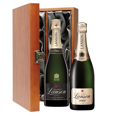 Lanson Vintage & Lanson Brut Double Luxury Gift Boxed Champagne
